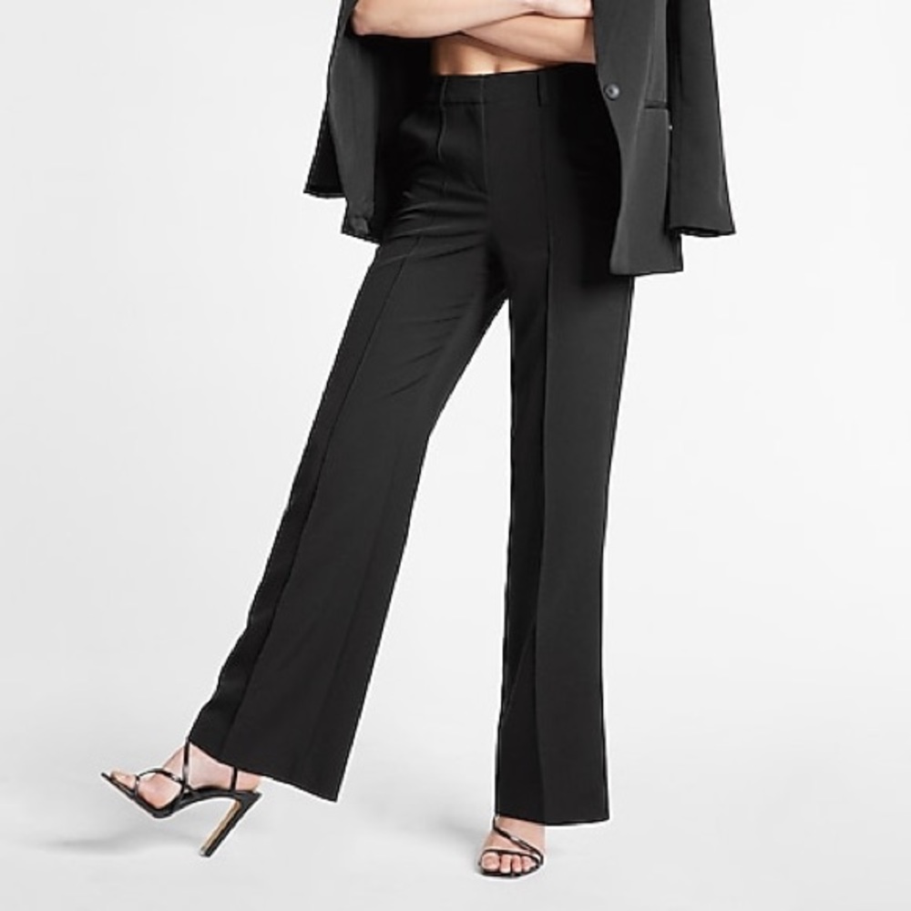 EXPRESS HIGH WAISTED PINTUCK TROUSERS